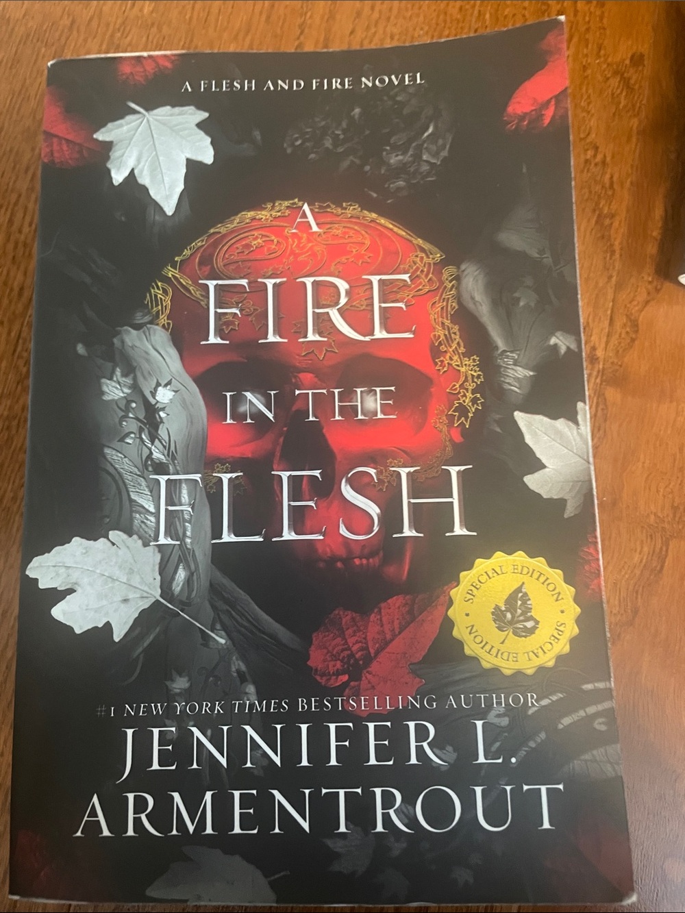 A Fire in the Flesh by Jennifer L. Armentrout - Black & Red Cover